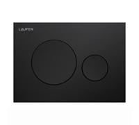 LAUFEN INEO Plaque de déclenchement Moon, pour élément de WC, commande à deux quantités, H9001147160001, Couleur: Noir Mat