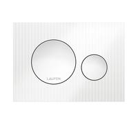 LAUFEN INEO Plaque de déclenchement Moondance, pour élément de WC, commande à deux quantités, H9001160000001, Couleur: Blanc brillant