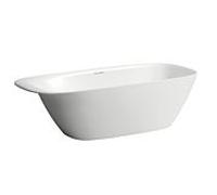 LAUFEN INO Baignoire 1800x800x520 en pose libre ovale blanche avec appui-tête, H2303020000001