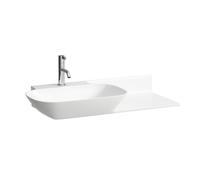 LAUFEN INO lavabo, 1 trou pour robinet, sans trop-plein, tablette céramique à droite, 900x450mm, H8133020001111, Couleur: Blanc