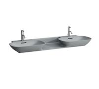 Ino lavabo mural ou à poser sur meuble non percé 1420x450x120 mm graphite mat - LAUFEN H8143047581091