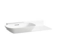 LAUFEN INO lavabo, sans trou pour robinetterie, avec trop-plein, tablette céramique à droite, 900x450mm, H8133020001091