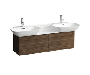 LAUFEN INO Meuble sous-lavabo, pour lavabo double 814304, 1170x350x355mm, H4254110301711, Couleur: Décor noyer naturel