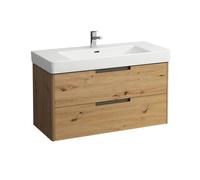 LAUFEN Juna Meuble sous-lavabo, 2 tiroirs, système de rangement inclus, pour H813966, 1021x446x515mm, H4115321092671, Couleur: ChÃªne sauvage