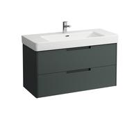 LAUFEN Juna Meuble sous-lavabo, 2 tiroirs, système de rangement inclus, pour H813966, 1021x446x515mm, H4115321092661, Couleur: Trafic gris