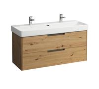 LAUFEN Juna Meuble sous-lavabo, 2 tiroirs, système de rangement inclus, pour H814965, 1168x446x515mm, H4115421092671, Couleur: ChÃªne sauvage