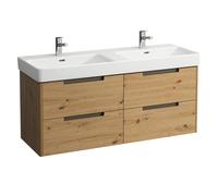 LAUFEN Juna Meuble sous-lavabo, 4 tiroirs, système de rangement inclus, pour H814968, 1269x446x515mm, H4115541092671, Couleur: ChÃªne sauvage