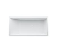 LAUFEN Kartell Baignoire en fonte minérale Version encastrée angle droit 1700x860x590mm, LED trop-plein éclairé, blanc, H2233310006161