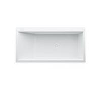 LAUFEN Kartell Baignoire en fonte minérale Version encastrée angle droit 1700x860x590mm, LED trop-plein éclairé, blanc, H2233310006161