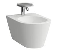 LAUFEN Kartell bidet mural, 1 trou pour robinet, 370x545x430mm, H8303317573021, Couleur: Neige (blanc mat)