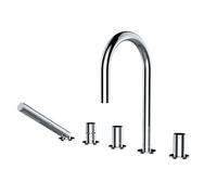 Laufen Kartell - Mitigeur pour rebord de baignoire, installation à 5 trous, chrome H3223350042821