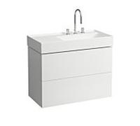 LAUFEN Kartell H4076080336401 88x60x45cm, 2 tiroirs, blanc mat