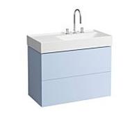 LAUFEN Kartell H4076080336451 88x60x45cm, 2 tiroirs, gris-bleu