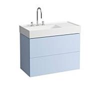 LAUFEN Kartell H4076180336451 60x88x45cm, 2 tiroirs, gris-bleu