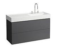 LAUFEN Kartell H4076490336421 118x60x45cm, 2 tiroirs, gris ardoise