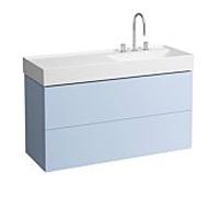 LAUFEN Kartell H4076490336451 118x60x45cm, 2 tiroirs, gris-bleu