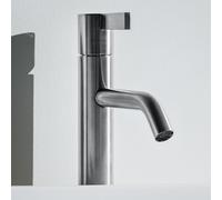 LAUFEN Mitigeur de lavabo Kartell H3113310901011 – bec fixe 115 mm, avec vidage, inox brossé