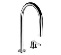 Laufen Mitigeur lavabo Kartell – 2 trous, bec pivotant, sans vidage, saillie 166 mm, chromé