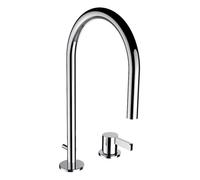 Laufen Mitigeur lavabo Kartell H3113320042211 2 trous, bec orientable, avec bonde, chromé 166 mm