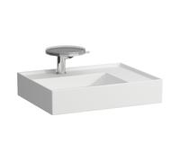 LAUFEN Kartell lavabo 8103347571111, 60x46 cm, blanc mat, étagère à droite, 2000 , saphir céramique