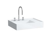 Laufen Kartell - Lavabo 60x46 cm, avec 3 trous pour robinetterie, SaphirKeramik, avec LCC, blanc H8103344001581