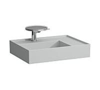 LAUFEN Kartell lavabo 8103347591111, 60x46 cm, gris, étagère à droite, 2000 trou de coulée, le saphir céramique