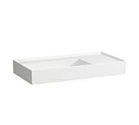 LAUFEN Kartell lavabo 8103384001121, 90x46cm, blanc LCC, étagère à droite, sans robinet, saphir céramique