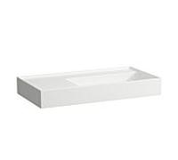 Laufen Lavabo Kartell H8103394001121 – 90×46 cm – céramique saphir blanc étagère gauche