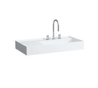 Laufen Kartell - Lavabo 90x46 cm, avec 3 trous pour robinetterie, SaphirKeramik, avec LCC, blanc H8103394001581