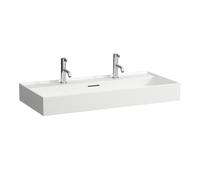 LAUFEN Kartell lavabo à encastrer, 2 trous pour robinet, avec trop-plein, 1000x460mm, H8103377571071, Couleur: Blanc Mat