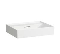 Laufen Lavabo Kartell H8103334001091 – 60×46 cm blanc LCC, céramique Saphir, sans trou pour robinet