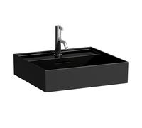 Vasque à Kartell H8163320201041 , 50x46cm, noir, superl. & Hahnl., Céramique saphir