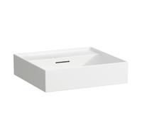 LAUFEN Kartell H8163320001091 , 50x46cm, blanc , chevauchement, sans robinet, céramique saphir