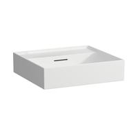 LAUFEN Kartell lavabo H8163327571091 , 50x46cm, blanc mat, sans trou de coulée, le saphir céramique