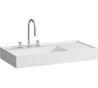 LAUFEN Kartell lavabo à poser, tablette à droite, 3 trous pour robinetterie, sans trop-plein, 900x460mm, H8183387571581