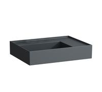LAUFEN Kartell lavabo à poser, tablette à droite, sans trou pour robinet, sans trop-plein, 600x460mm, H8183347581121, Couleur: Graphite mat