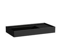 LAUFEN Kartell lavabo à poser, tablette à droite, sans trou pour robinet, sans trop-plein, 900x460mm, H8183380201121, Couleur: Noir brillant