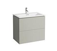 LAUFEN Kartell lavabo avec meuble bas 80 cm H8603356411041 ensemble lavabo, 80x50x72,6cm, gris galet
