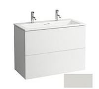 LAUFEN Kartell vasque avec meuble sous-vasque 100 cm H8603376411071 ensemble vasque, 2 trous de robinetterie, 100x50x72,6 cm, gris galet