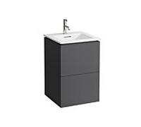 LAUFEN Kartell vasque avec meuble sous-vasque 50 cm H8603316421041 ensemble vasque, 50x50x72,6cm, gris ardoise