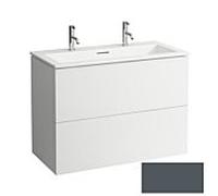 Lavabo LAUFEN Kartell avec meuble sous-vasque H8603376421071 , 2 trous de robinetterie 100x50x72,6cm, gris ardoise