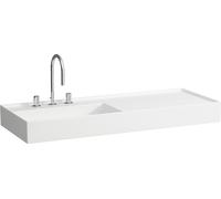 LAUFEN Kartell lavabo, encastré, tablette à droite, 2 trous pour robinetterie, sans trop-plein, 1200x460mm, H8133320008151