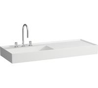 LAUFEN Kartell lavabo, encastré, tablette à droite, 2 trous pour robinetterie, sans trop-plein, 1200x460mm, H8133327578151