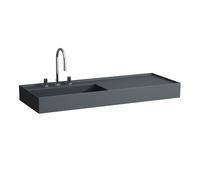 LAUFEN Kartell lavabo, encastré, tablette à droite, 3 trous pour robinetterie, sans trop-plein, 1200x460mm, H8133327581581