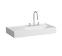 LAUFEN Kartell lavabo, encastré, tablette à gauche, 1 trou pour robinet, sans trop-plein, 900x460mm, H8103397571111, Couleur: Neige (blanc mat)
