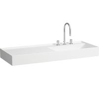 LAUFEN Kartell lavabo, encastré, tablette à gauche, 2 trous pour robinet, sans trop-plein, 1200x460mm, H8133330008151