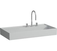 LAUFEN Kartell lavabo, encastré, tablette à gauche, 2 trous pour robinet, sans trop-plein, 900x460mm, H8103397598151