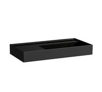 LAUFEN Kartell lavabo, encastré, tablette à gauche, sans trou pour robinet, sans trop-plein, 900x460mm, H8103390201121, Couleur: Noir brillant