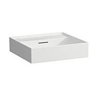LAUFEN Kartell lavabo H8163327571091 , 50x46cm, blanc mat, sans trou de coulée, le saphir céramique