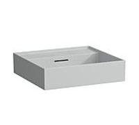 LAUFEN Kartell lavabo H8163327591091 , 50x46cm, gris, chevauchement, sans robinet, céramique saphir